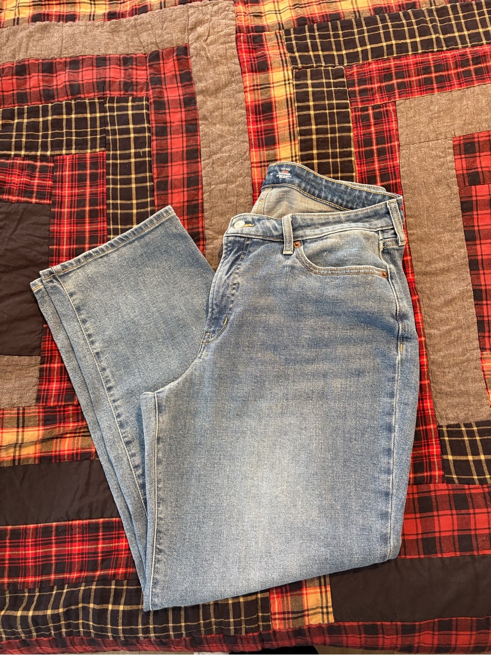 Old Navy Light Blue Straight-Leg Jeans